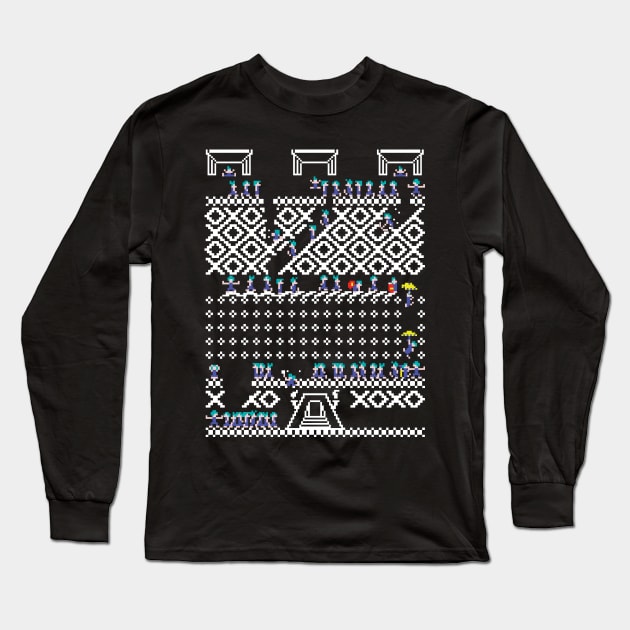 Oh No! Lemmings Ugly Christmas Sweater Long Sleeve T-Shirt by RetroReview